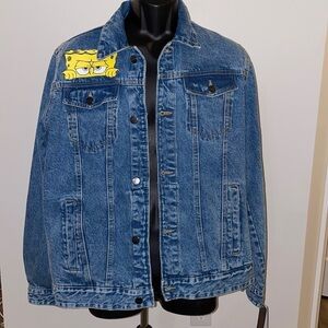 NWT Members Only Nickelodeon Sponge Bob Jean Jacket size - L